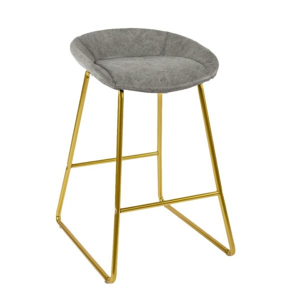 כסא בר - דגם רז-בר-אפור-עם-רגל-זהב
