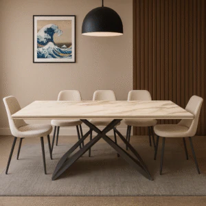 שולחן פינת אוכל סיינה רגליים שחורות