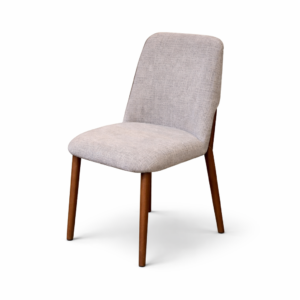 כיסא פינת אוכל קאבר -רגליים מתכת בצבע אגוז