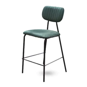 כיסא בר קאלה מרופד רגל שחורה