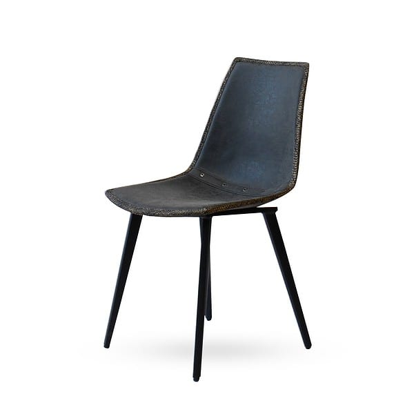 כסא מתכת - דגם ארטאריס שחור צידי