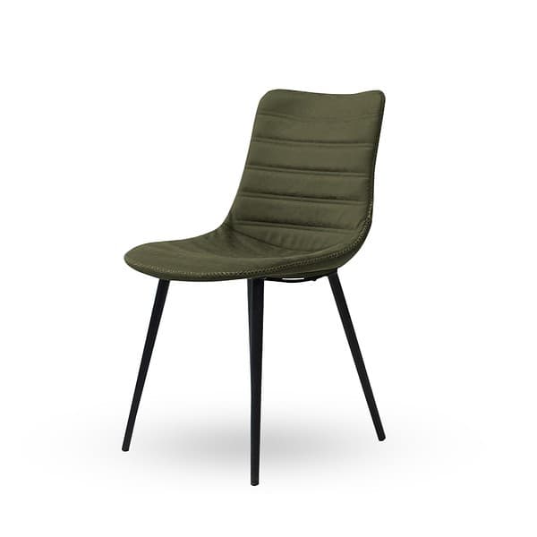 כסא מתכת - דגם בר’ז ירוק רגליים שחורות צידי