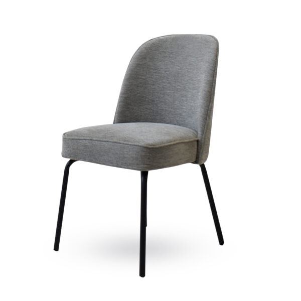 כסא מתכת - דגם דקור כסא אפור צידי