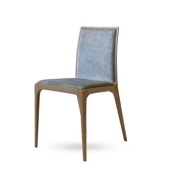 כסא מטבח - דגם לורן ריפוד אפור צידי