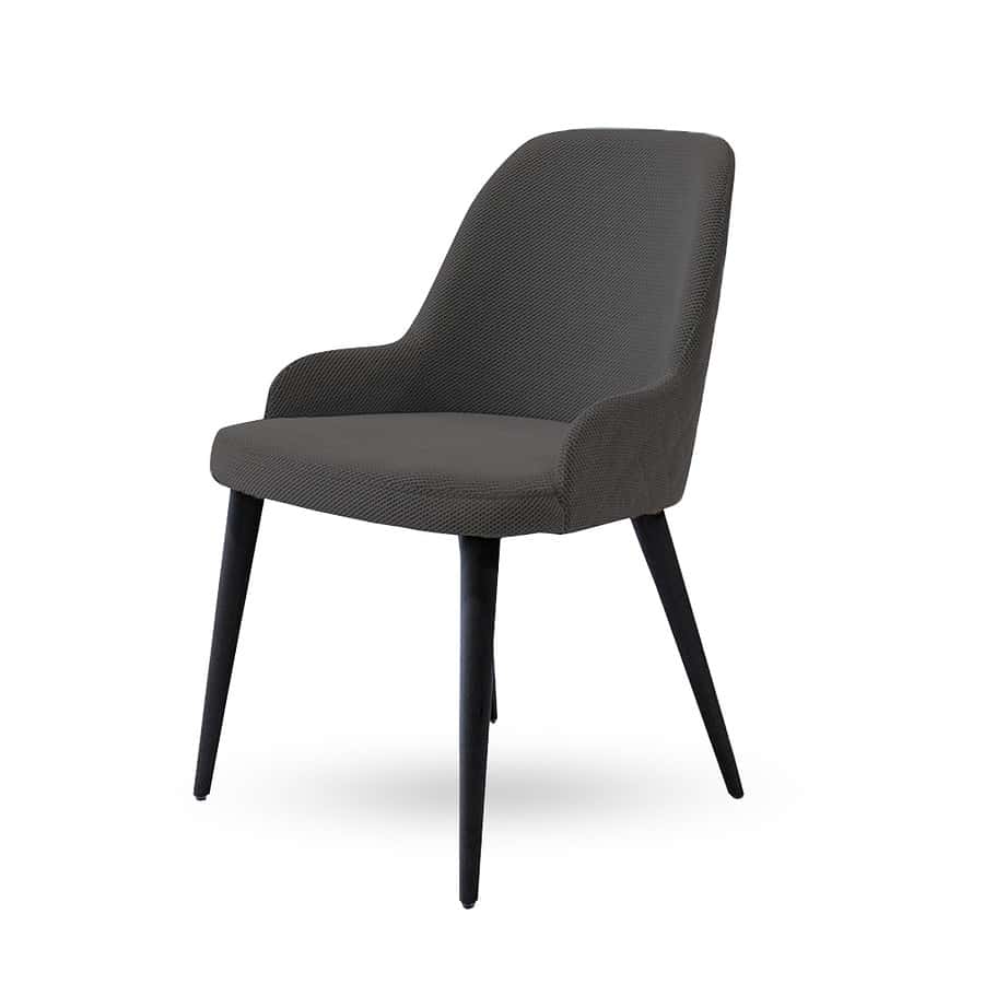 כסא מתכת - דגם ספרינג בד אפור צידי