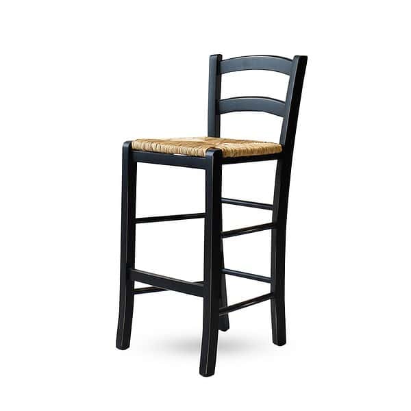 כסא בר - דגם צבי בר שחור כרית שחורה צידי